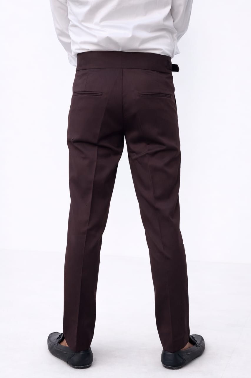 Gorkha Slim Fit coffee Trousers for Men | Premium Formal Wear - Image 2