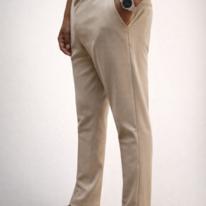 Premium beige Lycra Stretch Polo Fit Trousers