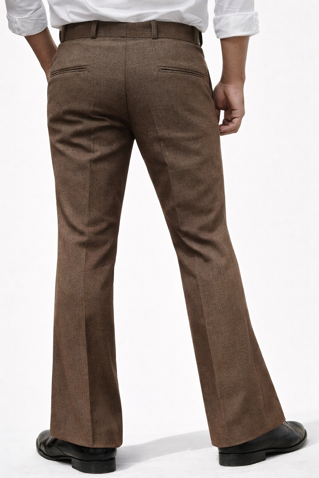 Premium Bootcut Classic Brown Trousers for Men - Image 5