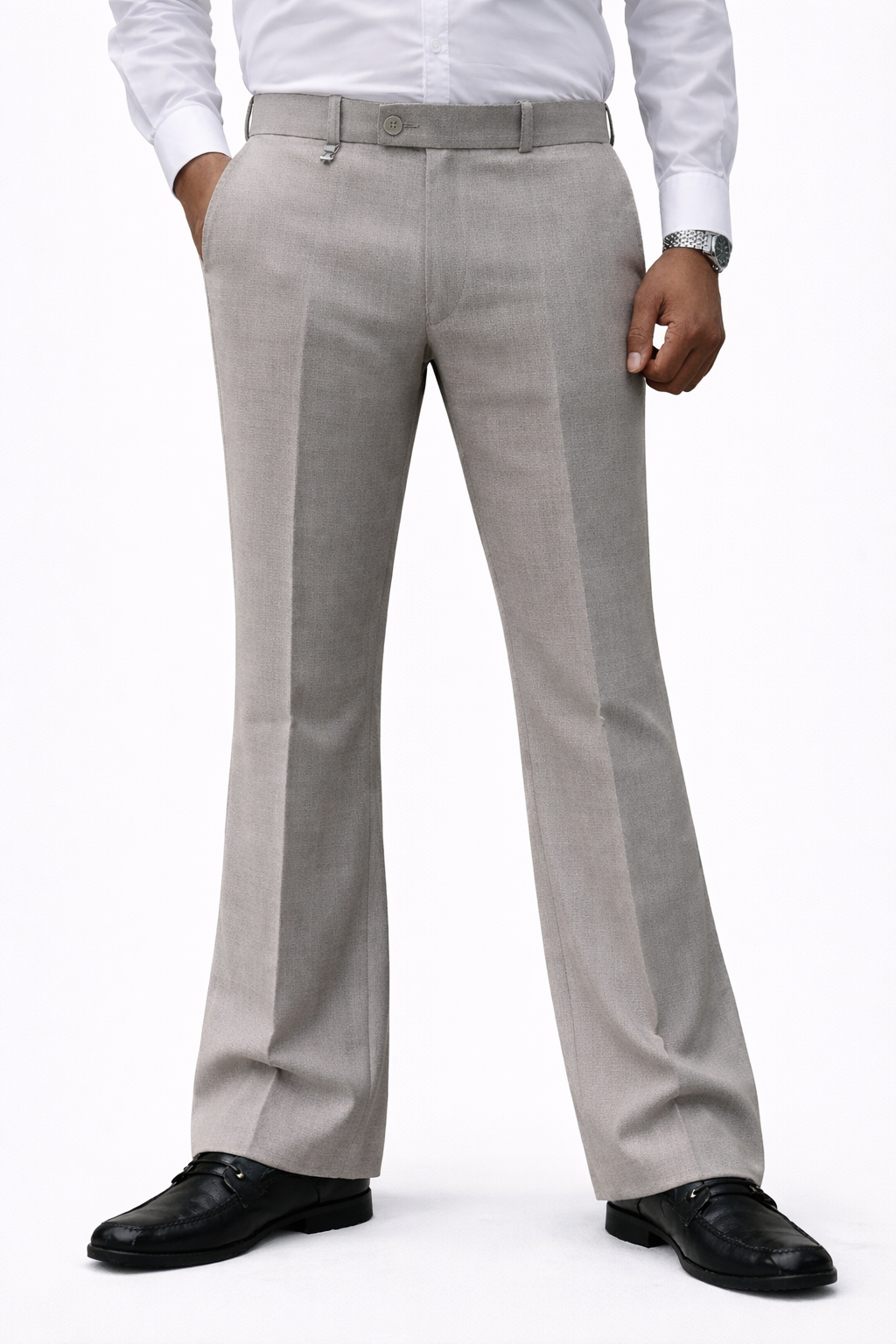 Premium Bootcut grey Trousers for Men - Image 6