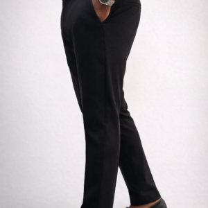 Premium black Lycra Stretch Polo Fit Trousers